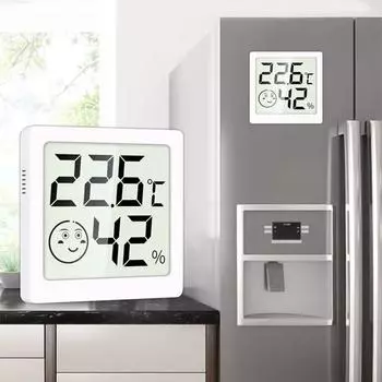 Galacok Hygrothermograph Высокоточный комнатный бытовой электронный термометр Цифровой дисплей Измерение температуры и влажности 1 шт. белый