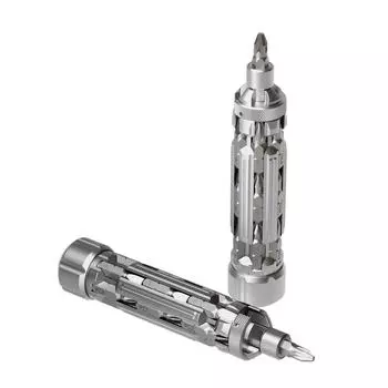 Galacok S1 EDC Multi-Function Screwdriver Set with Magnetic Torx Phillips Hex Drill Bit Portable Repair Tool for Outdoor Home серебряный