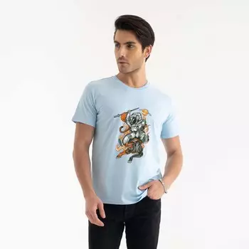 Галактическое путешествие: Хлопковая футболка с дизайном Lion Astronaut, футболка унисекс