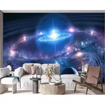 Галактика Фреска 3d Современные Звездное Небо Обои Вселенная Обои Для Настенной Росписи Комнаты Домашнего Декора 200 cm(W) x 140 cm(H)