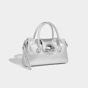 Galaxy 2024 новая женская асексуальная нишевая дизайнерская сумка высокого класса для локомотива, переносная сумка через плечо с косой талией чёрный