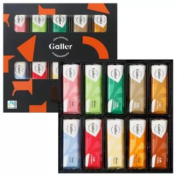 Galler Galley Шоколадный подарочный мини-бар 10 штук 2025 Новый день сладости сувенир Популярные сладости подарок Роскошный шоколад в индивидуальной упаковке на год