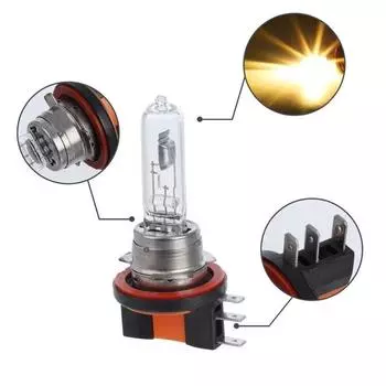 Галогенная лампа 12 В 3200 К H15 Нержавеющая сталь/пластик