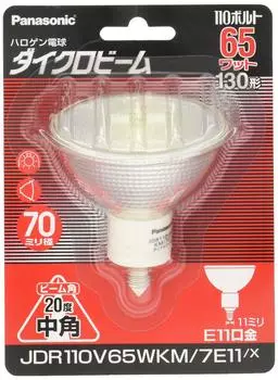 Галогенная лампа Panasonic Dichro Beam 110 В 65 Вт Тип цоколя E11 Средний угол JDR110V65WKM7E11X