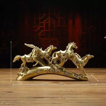 Галопирующая лошадь в китайском стиле, смола, искусство для украшения книжной полки, подарок для детей Wind Horse