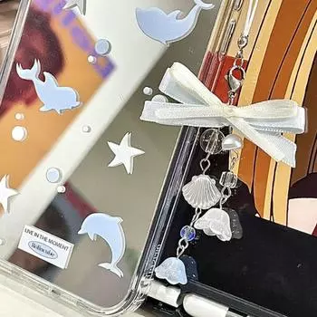 Галстук-бабочка, бисер, мобильный кулон, сумка для ключей, кулон, аксессуары, украшение ручной работы, индивидуальность, творчество