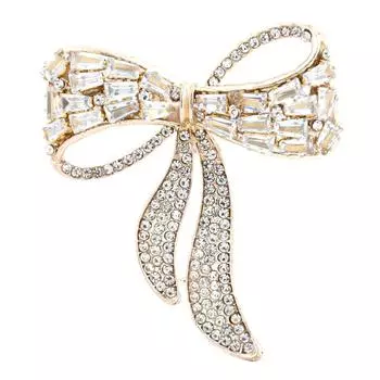 Галстук-бабочка Цирконий Стразы Брошь Для Женщин Свадебные Банкетные Броши Платье Прищепки Ювелирные Изделия Аксессуары