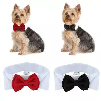 Галстук-бабочка для домашних животных, кошек, домашних животных, свадебный костюм, регулируемый формальный ошейник для кошек, аксессуары для ухода за маленькими собаками и щенками S чёрный
