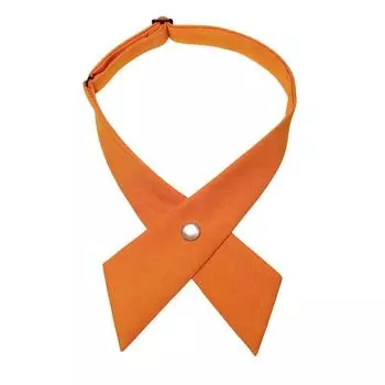 Галстук-бабочка крест-накрест, модный, однотонный, съемный воротник для мужчин и женщин, воротник Jk, удобный, дышащий One size оранжевый