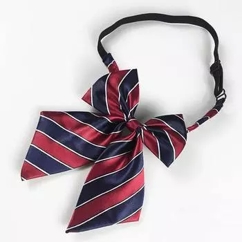 Галстук-бабочка с лацканами и цветком JK, однотонный полосатый женский галстук-бабочка из искусственного шелка для карьеры, галстук-бабочка для обслуживающего персонала отеля