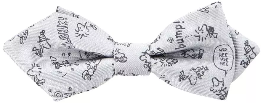 Галстук-бабочка Snoopy с оригинальной коробкой PND48173 Светло-серый галстук-бабочка Snoopy Woodstock One Touch Character Wedding [Peanuts]