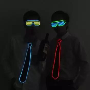Галстук-бабочка светодиодный светится в темноте, регулируемая скорость мигания, несколько цветов света для вечеринок, свадеб, Хэллоуина, косплея красный
