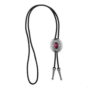 Галстук-боло, ковбойский кожаный костюм в стиле вестерн, аксессуар для мужчин и женщин красный