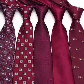 Галстук бордовый ретро мужской свадебный галстук жениха пряжа полиэстер шелковый деловой галстук
