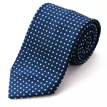 Галстук бренда Nishijin Jacquard Woven Dots [Michiko London], Япония, плетение, 100% шелк, плетение, узор, (Модель С: синий)