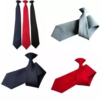 Галстук Модный черный пуговицы Свадебный галстук Шелковый галстук безопасности Полиэстер 51*8cm красный