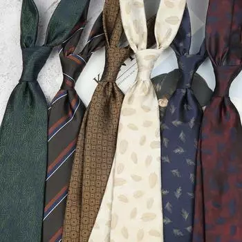 Галстук мужской ретро кофейный свадебный британский 8 см платье профессиональный деловой рука бордовый темно-зеленый полосатый цветок