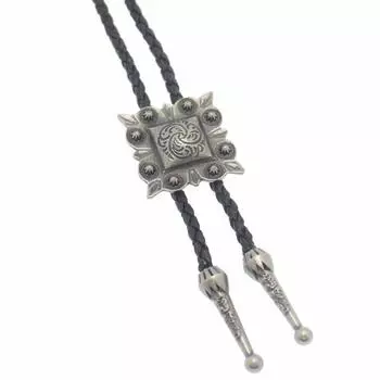 Галстук-петля квадратный x серебряный полярный галстук