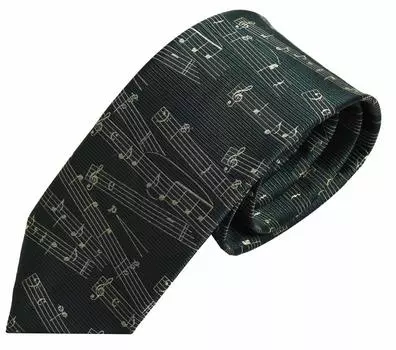 Галстук с мотивом музыкальной ноты из текстиля Nishijin, выбранный специализированными магазинами музыкальных подарков для музыки [Yukii], галстук, шелк, (мох) любовники.