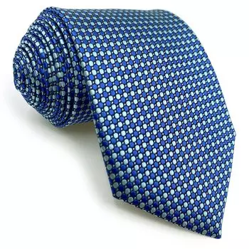 Галстук Синий Бирюзовый Классический Размер [S&W SHLAX&WING] Мужской
