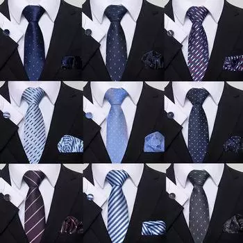 Галстук в диагональную полоску темно-синего цвета для мужчин, универсальный деловой модный галстук