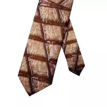 Галстук в стиле унисекс с мясным принтом, мужская забавная рубашка на свадьбу, вечеринку, Хэллоуин