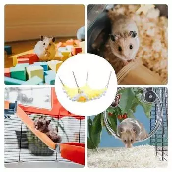 Гамак для домашних животных, дышащая сетка, клетка для хомяков, клетка для грызунов, гамак для крыс, морская свинка, аксессуары, качели для маленьких животных, игрушки, подвесная кровать синий