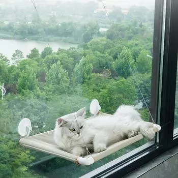 Гамак для кошек, четыре сезона, универсальный комфорт, подвесная подвесная кровать для кошачьего туалета, подвесная корзина для кошачьего туалета, кошачьи качели, прочная присоска, подвесное гнездо