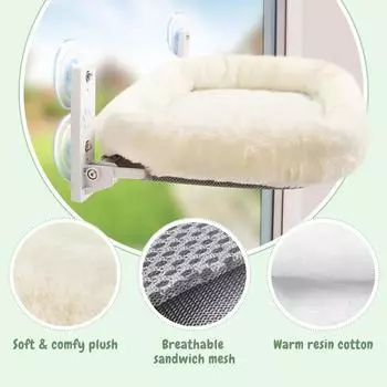 Гамак для кошек, место обитания кошек, стеклянная присоска для загара, балкон, гнездо для домашних животных, кровать для домашних животных 30 52cm