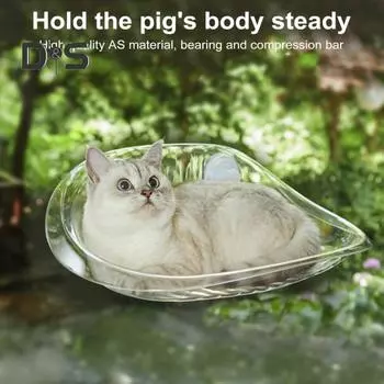 Гамак для кошек, прозрачное окно, подвесное кошачье гнездо с креплением на присоске, кровать для кошек для загара, товары для домашних животных, жердочка для кошек чистый