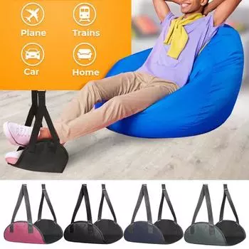 Гамак для ног в самолете, регулируемая длина, дышащий, сверхпрочный, для скоростного поезда, снятие усталости темно-серого