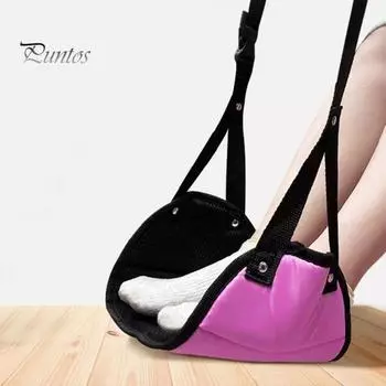 Гамак для ног в самолете, регулируемая длина, легкая портативная подставка для ног, офисная подставка для ног, расслабляющая вешалка для ног, гамак, все необходимое для путешествий чёрный