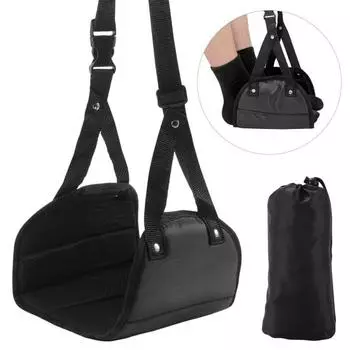 Гамак для ног в самолете, регулируемая длина, широкая платформа, основание, подставка для ног, портативная, легкая, для офиса, под столом