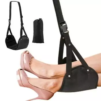 Гамак для ног в самолете, регулируемая длина, широкая платформа, основание, подставка для ног, портативная, легкая