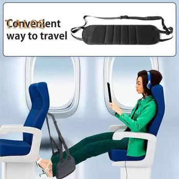 Гамак для ног в самолете, регулируемая длина, широкая платформа, основание, подставка для ног, портативный офисный гамак для отдыха ног, устанавливаемый под столом, необходимые вещи для путешествий A