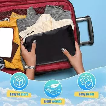 Гамак для ног в самолете с удлиненным регулировочным ремнем, грузоподъемность 40 кг, переносной настольный гамак для ног, дорожный аксессуар чёрный