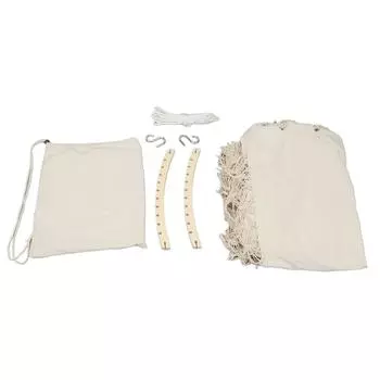 Гамак для отдыха на открытом воздухе из массива дерева, удобный, быстро устанавливаемый, двухместный, с бахромой, для кемпинга