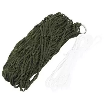 Гамак для отдыха на природе, сетчатый гамак для кемпинга, одноместный, простой, нейлоновый, сетчатый гамак с веревкой