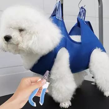 Гамак для ухода за собаками, уход за стрижкой ногтей домашних животных, дышащая сетка, помощник по уходу за собаками и кошками L зелёный