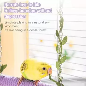 Гамак Игрушки для скалолазания Птицы, карабкающиеся по хлопковой веревке Мостик Качели Волнистые попугайчики Стоячие игрушки для обучения Жердочка Украшение клетки для птиц