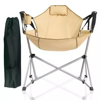 Гамак комнатный бесконечный качающийся подвесной качающийся регулируемый 30 секунд до сумки для хранения грузоподъемность 130 кг стул, гамак, стул, стул, стул, бежевый