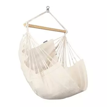 Гамак-кресло LA SIESTA Havana Basic White Space Saving Chair Hammock Load Capacity 130kg Latte/Off (Домашний/органический хлопок) Подвесной/отдельно стоящий