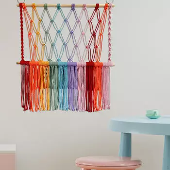 Гамак с мягкими игрушками, держатель для плюшевых игрушек, сетка, простая в установке, тканый вручную гобелен из хлопчатобумажной веревки для Colorful