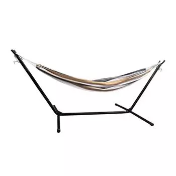 Гамак с железной подставкой, брезентовый одноместный переносной гамак с сумкой для переноски для сада на открытом воздухе Y