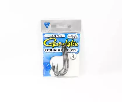 Gamakatsu 13415 Крючки O Shaughnessy с длинным стержнем, размер 5/0, 4 шт. в упаковке (2940)