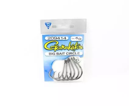Gamakatsu 209414 Круглый крючок для большой наживки NSB, размер 4/0, 6 штук в упаковке (1182)