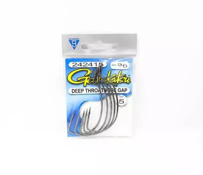 Gamakatsu 242415 Крючок-червяк с широким зиянием и глубоким горлом NSB Размер 5/0,5/упак. (5722)