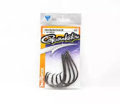 Gamakatsu 360419 Inline Big Bait Circle SE Size 9/0 , 5 Per Pack (2253)