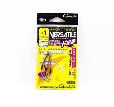 Gamakatsu 42725 GA-045 Вспомогательный крючок Fluoro Размер сердечника 1 15 мм (6467)