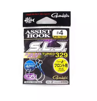Gamakatsu 42763 GA-052 Assist SLJ Super Light для джиггинга, передний размер 4 (7594)